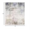 HomeRoots 509503 8 x 10 ft. Beige Blue Gray Green Brown & Purple Abstract Power Loom Stain Resistant Rectangle Area Rug view 2