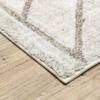 HomeRoots 508490 8 x 11 ft. Gray & Ivory Geometric Power Loom Rectangle Area Rug view 2