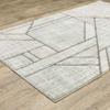 HomeRoots 508490 8 x 11 ft. Gray & Ivory Geometric Power Loom Rectangle Area Rug view 3