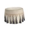 HomeRoots 517862 20 in. Beige 100 Percent Cotton Ottoman view 1