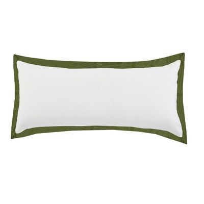 HomeRoots 517302 14 x 36 in. Geometric Zippered 100 Percent Cotton Throw Pillow White - Set of 2