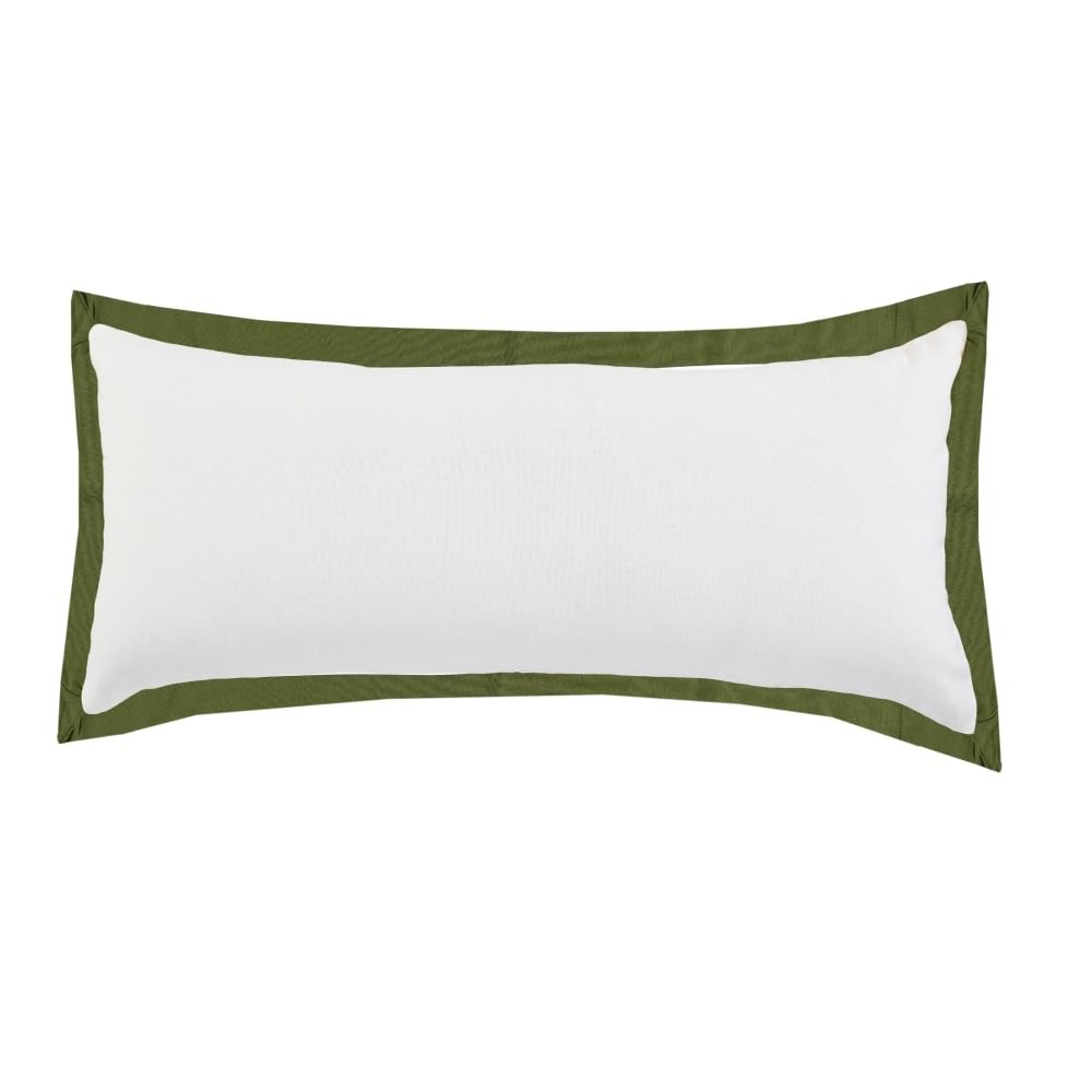 HomeRoots 517302 14 x 36 in. Geometric Zippered 100 Percent Cotton Throw Pillow White - Set of 2