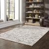 HomeRoots 509544 6 x 9 ft. Ivory Gray Charcoal Brown & Beige Abstract Power Loom Stain Resistant Rectangle Area Rug view 2