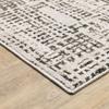 HomeRoots 509544 6 x 9 ft. Ivory Gray Charcoal Brown & Beige Abstract Power Loom Stain Resistant Rectangle Area Rug view 3
