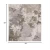 HomeRoots 509603 5 x 8 ft. Gray Ivory Beige Tan Brown & Black Abstract Power Loom Stain Resistant Rectangle Area Rug view 2