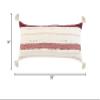 HomeRoots 517369 14 x 14 x 36 in. White Striped Zippered 100 Percent Cotton Throw Pillow - Set of 2 view 2