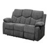 HomeRoots 491322 82 in. Contemporary Chenille Sofa Gray & Black view 1