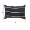 HomeRoots 517269 14 x 14 x 36 in. Blue Solid Color Zippered 100 Percent Cotton Throw Pillow - Set of 2 view 2
