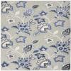 HomeRoots 505614 8 x 11 ft. Blue & Gray Floral Stain Resistant Non Skid Rectangle Area Rug view 1