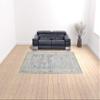 HomeRoots 532024 8 x 10 ft. Blue Floral Power Loom Rectangle Area Rug view 2