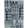 HomeRoots 510185 5 x 7 ft. Blue Geometric Power Loom Stain Resistant Rectangle Area Rug view 1