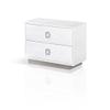 HomeRoots 491582 19 in. White Two Drawer Nightstand view 1