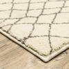 HomeRoots 508676 8 x 10 ft. Ivory & Gray Geometric Power Loom Stain Resistant Rectangle Area Rug view 2