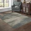 HomeRoots 508124 10 x 13 ft. Gray & Teal Blue Abstract Power Loom Stain Resistant Rectangle Area Rug, Rectangular view 2