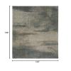 HomeRoots 508124 10 x 13 ft. Gray & Teal Blue Abstract Power Loom Stain Resistant Rectangle Area Rug, Rectangular view 3