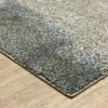 HomeRoots 508124 10 x 13 ft. Gray & Teal Blue Abstract Power Loom Stain Resistant Rectangle Area Rug, Rectangular view 4