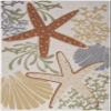 HomeRoots 527628 4 x 6 ft. Starfish Power Loom Area Rug Blue & Orange view 1