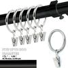 Silver Curtain Rings with Clips 1.5" Inch Set of 40 Heavy Duty Curtain Hooks for Drapes, Caps, Pictures - fits on Rod Diameter Upto 1.25Inch/32mm (Silver, 1.5" Inch - 40 Pack) view 3