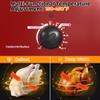 20 Quart Roaster OvenElectric Turkey Roaster Oven with Defrost & Warm Function, Adjustable Temperature, Removable Pan & Rack, Stainless Steel, Red view 3
