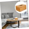 Ciieeo Rectangle Tissue Box Bamboo Storage Container Multi-Functional Napkin Holder for Space view 3