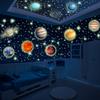 Glow in the Dark Stars and Planets, 534 Pcs Solar System Wall Decal (Green) view 1