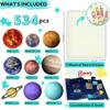 Glow in the Dark Stars and Planets, 534 Pcs Solar System Wall Decal (Green) view 3