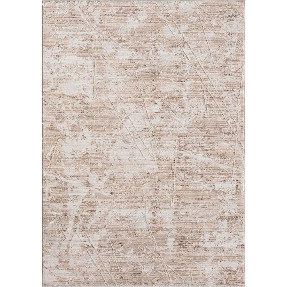 HomeRoots 515888 4 x 6 ft. Beige Abstract Rectangle Area Rug