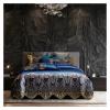 UOIO Elegant Green Silky Satin Egyptian Cotton Duvet Cover Set Italy Luxury Chic Lace Bedding Set Cotton with Bed Sheet Pillowcases,Cotton Duvet, zq-11042 view 1