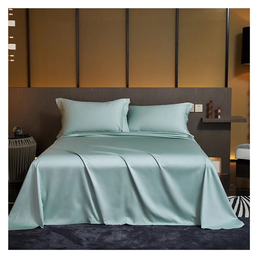 MUORREY Bedding 3Pcs 1000TC Cotton bedlinen 180x230cm .245x250cm,245x275m White,Pink,Gray,Blue Bed Bedsheet Pillowcase (Color : B, Size : 160x245cm 3pcs)
