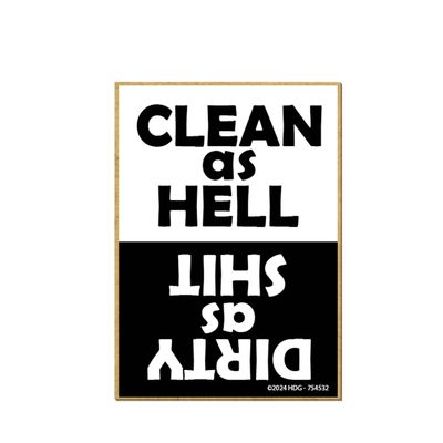 Honey Dew Gifts, Clean as Hell Dirty as Hell, Dishwasher Magnet, Funny Dishwasher Magnet Clean Dirty Sign, Clean and Dirty Dishwasher Magnet, Dishwasher Accessories, 2.5 inch by 3.5 Inch, 754532
