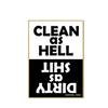 Honey Dew Gifts, Clean as Hell Dirty as Hell, Dishwasher Magnet, Funny Dishwasher Magnet Clean Dirty Sign, Clean and Dirty Dishwasher Magnet, Dishwasher Accessories, 2.5 inch by 3.5 Inch, 754532 view 1