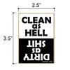 Honey Dew Gifts, Clean as Hell Dirty as Hell, Dishwasher Magnet, Funny Dishwasher Magnet Clean Dirty Sign, Clean and Dirty Dishwasher Magnet, Dishwasher Accessories, 2.5 inch by 3.5 Inch, 754532 view 2