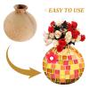 Cabilock DIY Mosaic Flower Vase Craft Kit for Boy Girl Families Handmade Decorative Pot for Home Decor Safe Materials for Festivals Creative Activities view 3