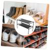 MOLUCKFU Shoe Storage Rack Layers Home Shoes Holder Space-Saving Easy to Clean Black view 3
