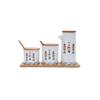 VhoMes Salt Container,Suger Bowl,Spice tin,Fish pattern ceramic seasoning jar restaurant seasoning box cans set seasoning box salt pot seasoning box bottle (Color : B, Size : B) (Color : B, Size : E) view 1