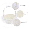 MERRYHAPY Flower Girl Wedding Basket Satin Pink Lace Embellished Wedding Flower Supplies view 4