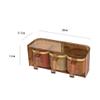 VhoMes Salt Container,Suger Bowl,Spice tin,Seasoning Box Set Household Combined Kitchen Storage Box Jar Seasoning Bottle Salt Shaker Seasoning Seasoning Jar (Color : Green) (Color : Brown) view 2