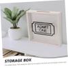 CORHAD Tickets Storage Container Wooden Box Retro Recipe Holder Storage Box for Concert Tickets Travel Memories Keepsakes Compact Wooden Design view 2