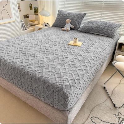 JHKZUHOJ Lyvara Luxury Bed Cover, Highly Elastic Breathable Washable Mattress Protector Improves Sleep Quality (Color : Gray, Size : 120 * 200cm (47 * 79in))