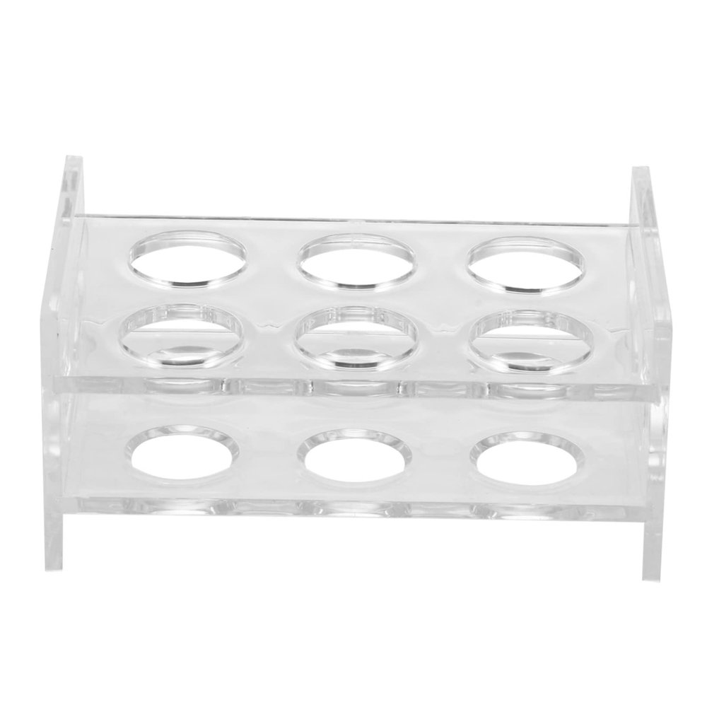 Ciieeo 3holes Acrylic Shot Glass Display Rack Organizer for Bar Drinkware Portable and Lightweight for Family Parties Exhibitions and Special Events