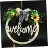 STOBAZA Artificial Plant Wreath Kitchen Wall Flower Wreath Cotton Tassel Decor Light Weight Easy to Hang view 1