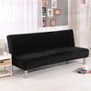 GeRRiT Thick Plush Futon Cover Stretch Armless Sofa Bed Slipcover Soft Couch Sofa Cover Futon Slipcover (Black) view 1