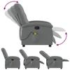 vidaXL Adjustable Dark Gray Fabric Massage Recliner - Comfort Manual Reclining Armchair with Vibration Massage, Side Pocket & Sturdy Frame view 4