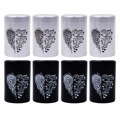 3 Inches Small Urns for Human Ashes Set of 8 Mini Urns for Sharing Small Keepsake Urns Memorial Ashes Holder-Wing
