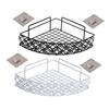 VINTORKY 2pcs Adhesive Shower Organizer Corner Storage Rack for Bathroom Wall-Mounted Shelf Punch Design Multi-Functional Shelf for Toiletries and Accessories view 1