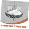 VINTORKY 2pcs Adhesive Shower Organizer Corner Storage Rack for Bathroom Wall-Mounted Shelf Punch Design Multi-Functional Shelf for Toiletries and Accessories view 4