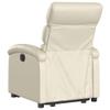 vidaXL Electric Recliner/Lift Chair in Cream Faux Leather - Motorized Armchair with Power Lift/Recline, Side Pocket, Stable Frame for Elderly view 4