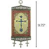 Needzo - Three-Barred Cross with Dove Tapestry - IC XC Jesus Christ Textile Art - Wall & Door Hanging 9  x 3  Inches view 3