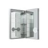 AQUADOM Edge Royale LED Lighted Medicine Cabinet Defogger, 3X LED Lighted Vertically Adjustable Magnifying Mirror, Electrical Outlets, Recessed or Surface Mount (20W x 70H x 5D Right Hinge) view 1