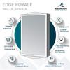 AQUADOM Edge Royale LED Lighted Medicine Cabinet Defogger, 3X LED Lighted Vertically Adjustable Magnifying Mirror, Electrical Outlets, Recessed or Surface Mount (20W x 70H x 5D Right Hinge) view 4
